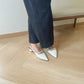 Carmela Pointed Buckled Heels (CreamWhite)