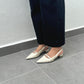 Carmela Pointed Buckled Heels (CreamWhite)