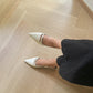 Carmela Pointed Buckled Heels (CreamWhite)