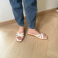 Noelly Strappy Comfy Sandals (Cream)