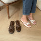 Noelly Strappy Comfy Sandals (Cream)