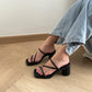 Josie Strappy High Heels (Black)