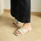 Stella Strappy Low Heels (Oat)