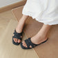Stella Strappy Low Heels (Charcoal)