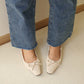 Novella Cute Bow Slingback Heels (Cream)