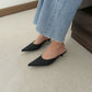 Zana Pointy Low Heels (Black)