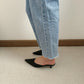 Zana Pointy Low Heels (Black)