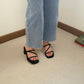 Lucie Strappy Comfy Heels (Black)