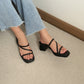 Lucie Strappy Comfy Heels (Black)