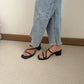 Lucie Strappy Comfy Heels (Black)