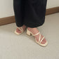 Lucie Strappy Comfy Heels (Cream)