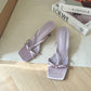 Vania Strappy High Heels (Purple)