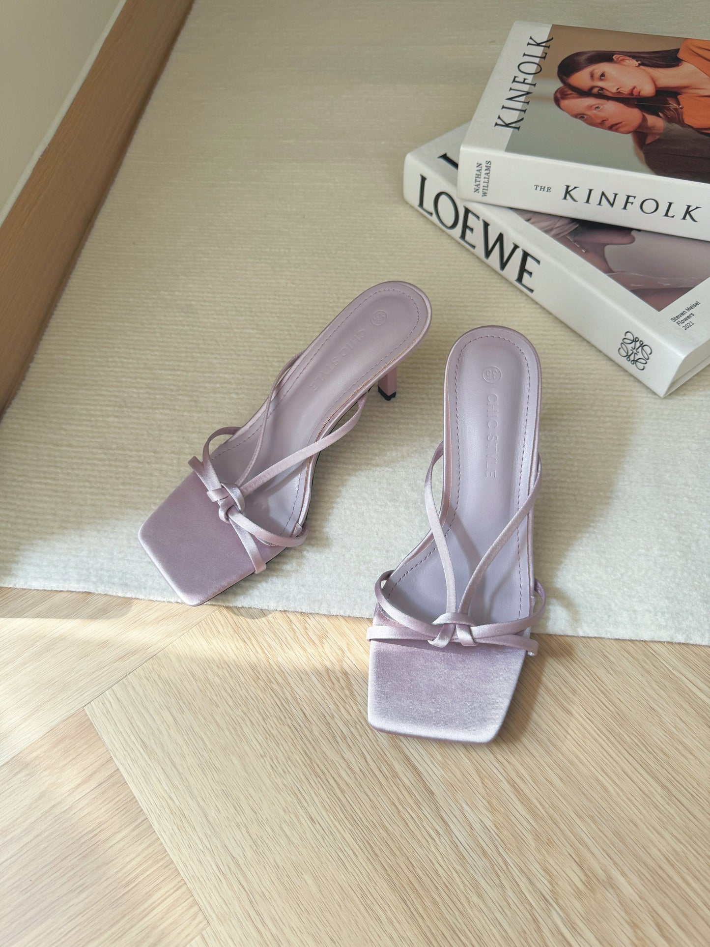 Vania Strappy High Heels (Purple)