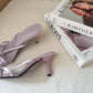 Vania Strappy High Heels (Purple)