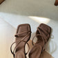 Josie Strappy High Heels (Mocha)