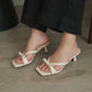 Amerie Bow Strappy Heels (Cream White)