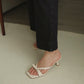 Amerie Bow Strappy Heels (Cream White)