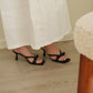Amerie Bow Strappy Heels (Black)