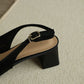 Rynn Bow Slingback Heels (Black)