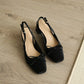 Rynn Bow Slingback Heels (Black)