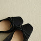 Rynn Bow Slingback Heels (Black)