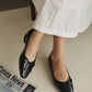 Alisha French Bow Low Flats (Black)