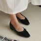 Alisha French Bow Low Flats (Black)