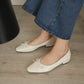 Alisha French Bow Low Flats (Cream White)