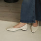 Alisha French Bow Low Flats (Cream White)