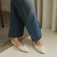 Alisha French Bow Low Flats (Cream White)