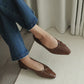 Alisha French Bow Low Flats (Brown)