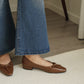Alisha French Bow Low Flats (Brown)