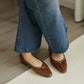 Alisha French Bow Low Flats (Brown)