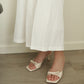 Masha Bow Slip On Heels (Cream White)