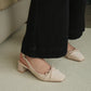 Rynn Bow Slingback Heels (Beige)