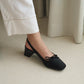 Rynn Bow Slingback Heels (Black)