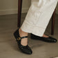 Nori Glossy Mary Jane Flats (Black)
