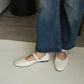 Nori Glossy Mary Jane Flats (Cream White)