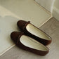Verrin Pleated Bowknot Flats (Brown)