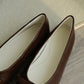 Verrin Pleated Bowknot Flats (Brown)