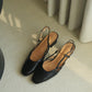 Orianna Slingback Heels (Black)