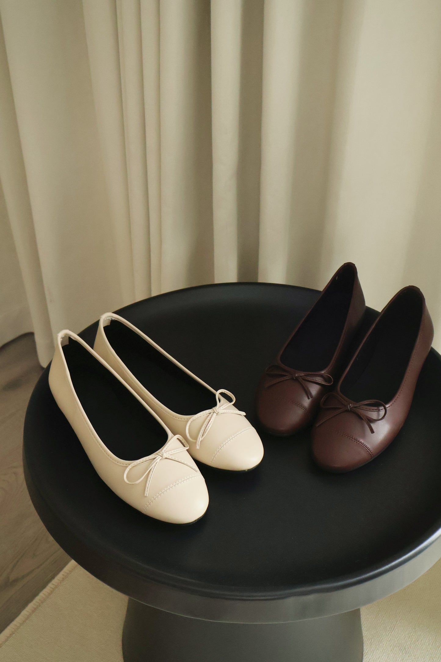 Madie Bow Ballet Flats (Coffee)