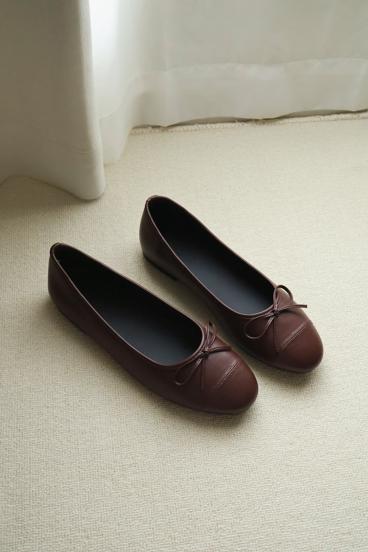 Madie Bow Ballet Flats (Coffee)