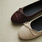 Madie Bow Ballet Flats (Coffee)