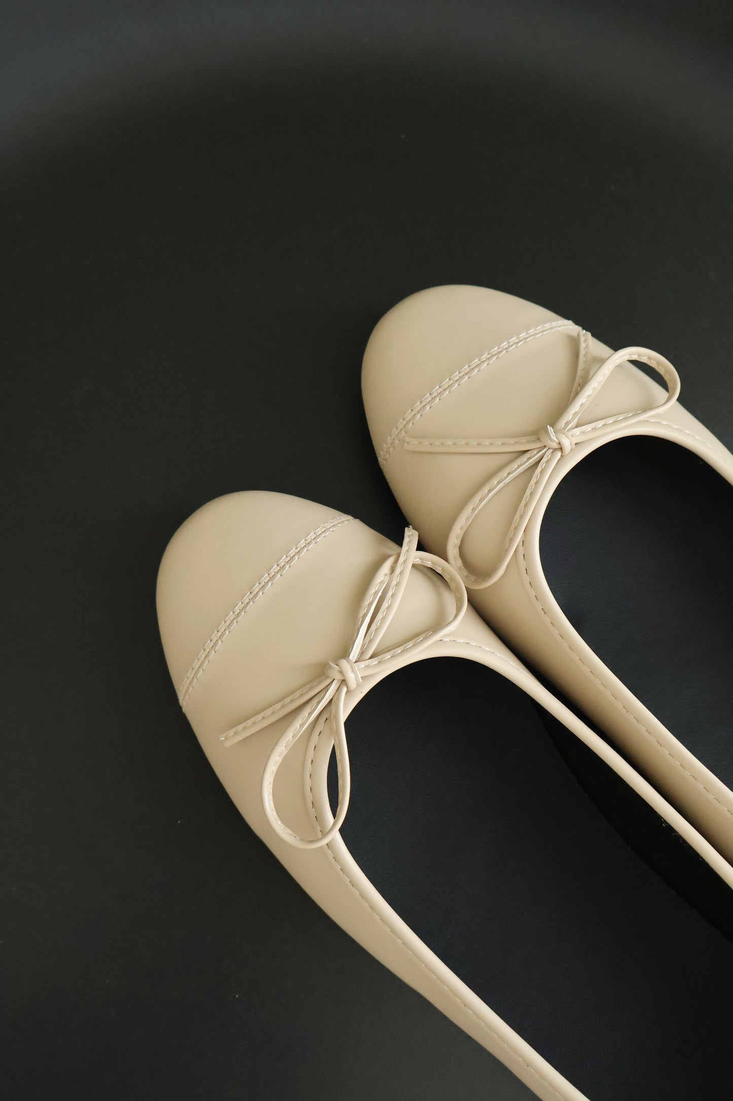 Madie Bow Ballet Flats (Cream White)