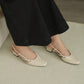 Orianna Slingback Heels (Cream White)