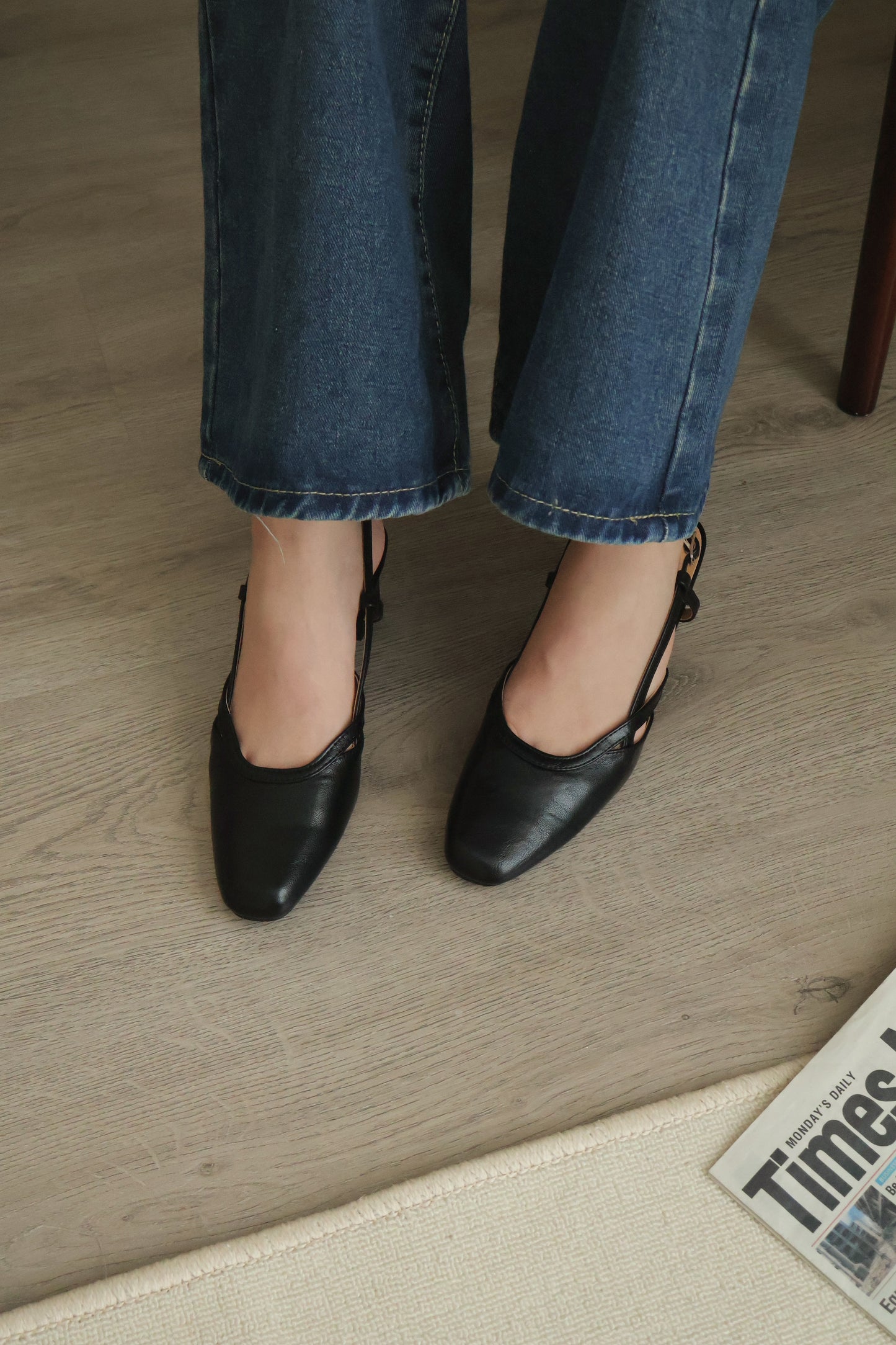 Orianna Slingback Heels (Black)