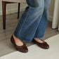 Verrin Pleated Bowknot Flats (Brown)