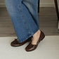 Verrin Pleated Bowknot Flats (Brown)