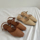 Arizona Woven Closed-Toe Sandals (Brown)